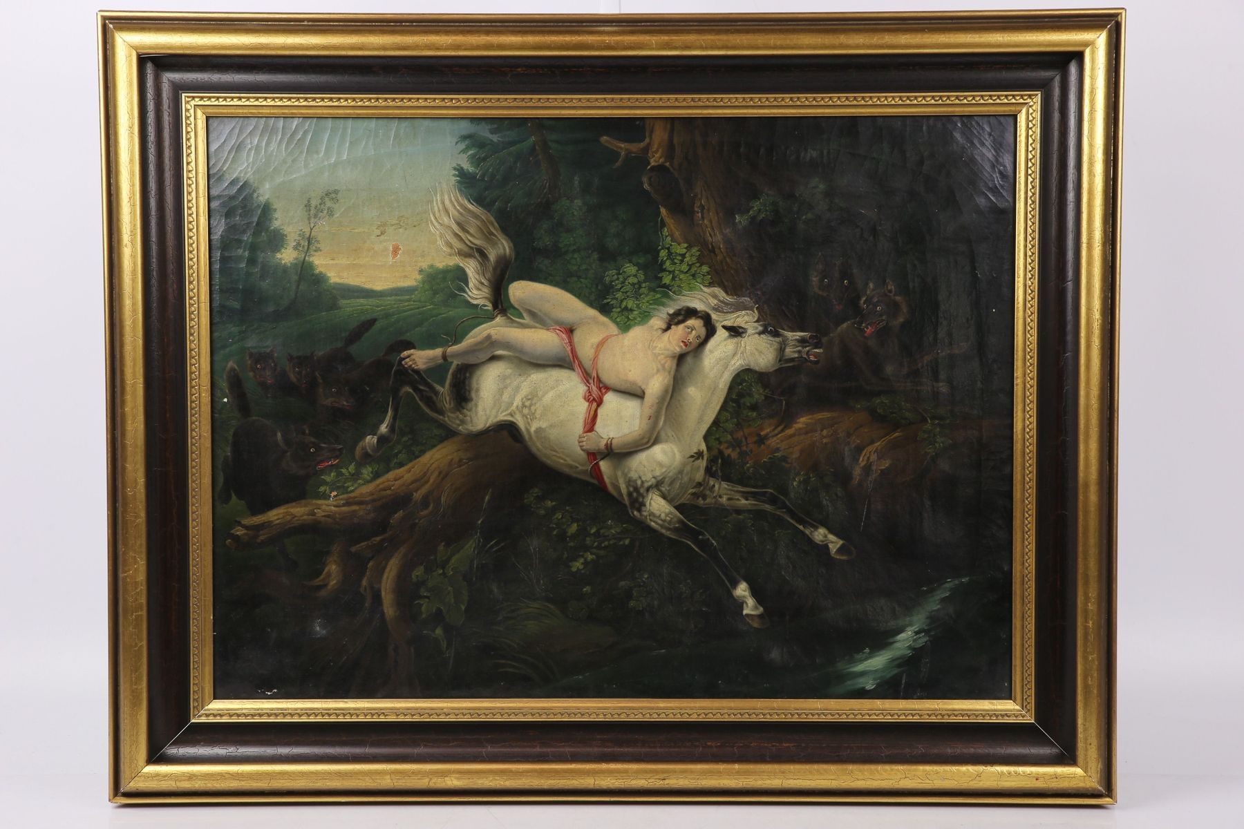 Sold at Auction: Horace Vernet, Horace VERNET Paris, 1789 - 1863 Chevaux en  liberté dans un paysage Plume et encre brune, lavis brun et rehauts de gouache  blanche s