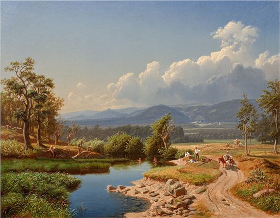 Letní odpoledne (Motiv z okolí Oseku u Teplic) by Antonin Liehm, 1854