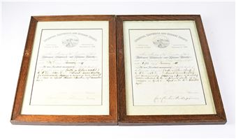 and for courageously stopping a pair of runaway horses attached to the upturned shafts of a wagon in Kirkdale Road on 10th November 1910 - James Tinsley