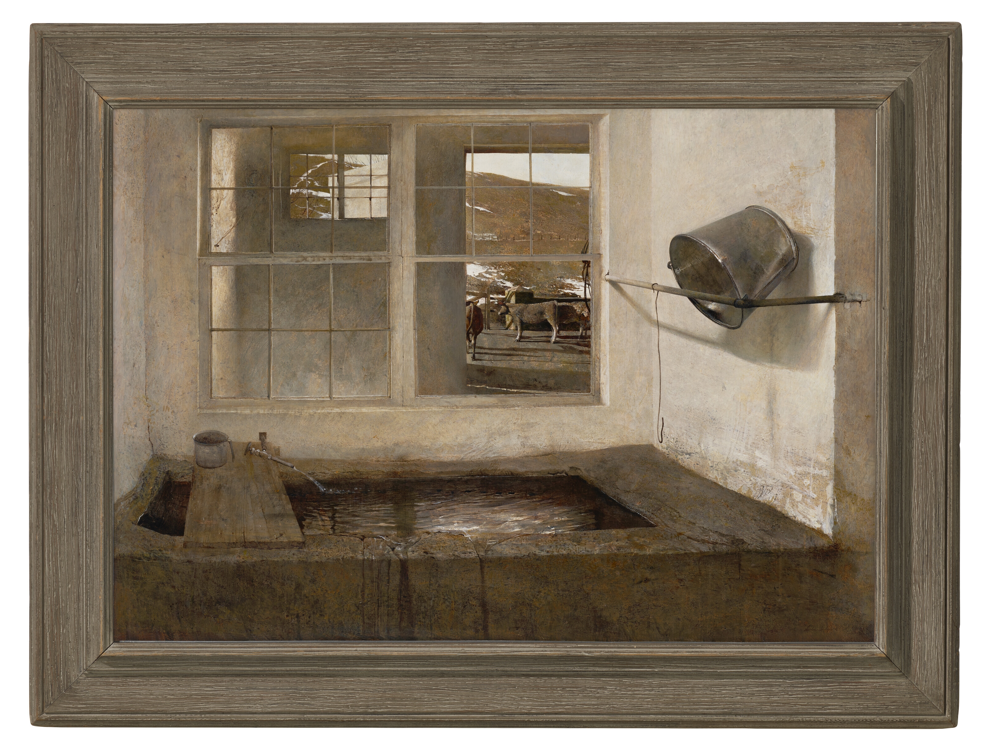 Artwork by Andrew Wyeth, Spring Fed, Made of tempera on panel