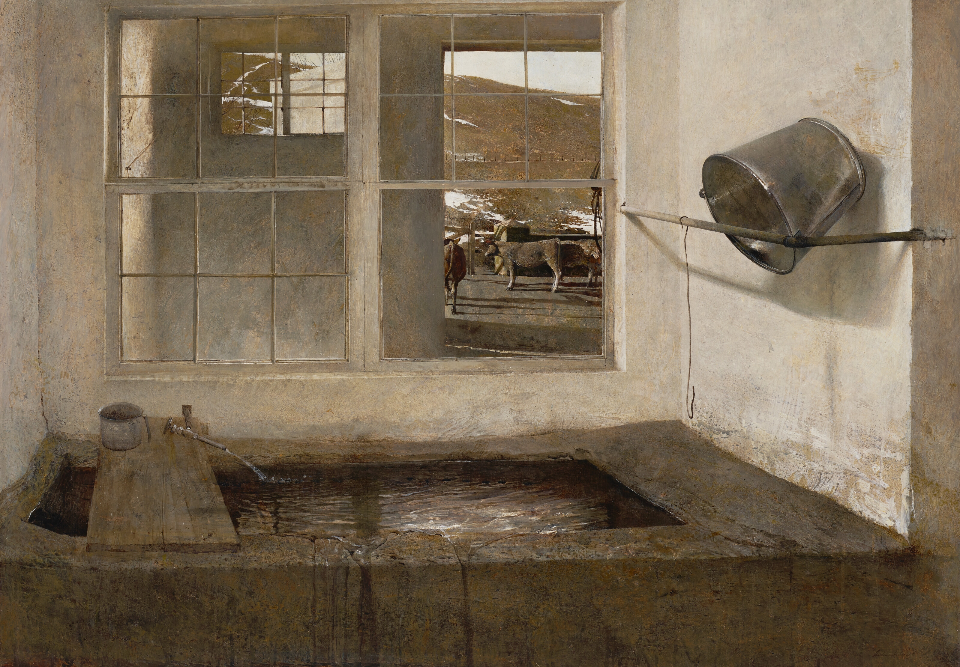 Artwork by Andrew Wyeth, Spring Fed, Made of tempera on panel