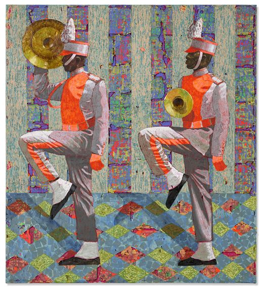 Rhythm & Blues by Derek Fordjour, Executed in 2020