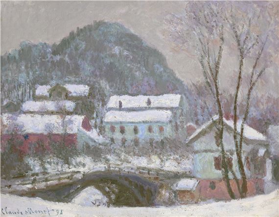 Sandviken, Norvège, effet de neige by Claude Monet, Painted in 1895