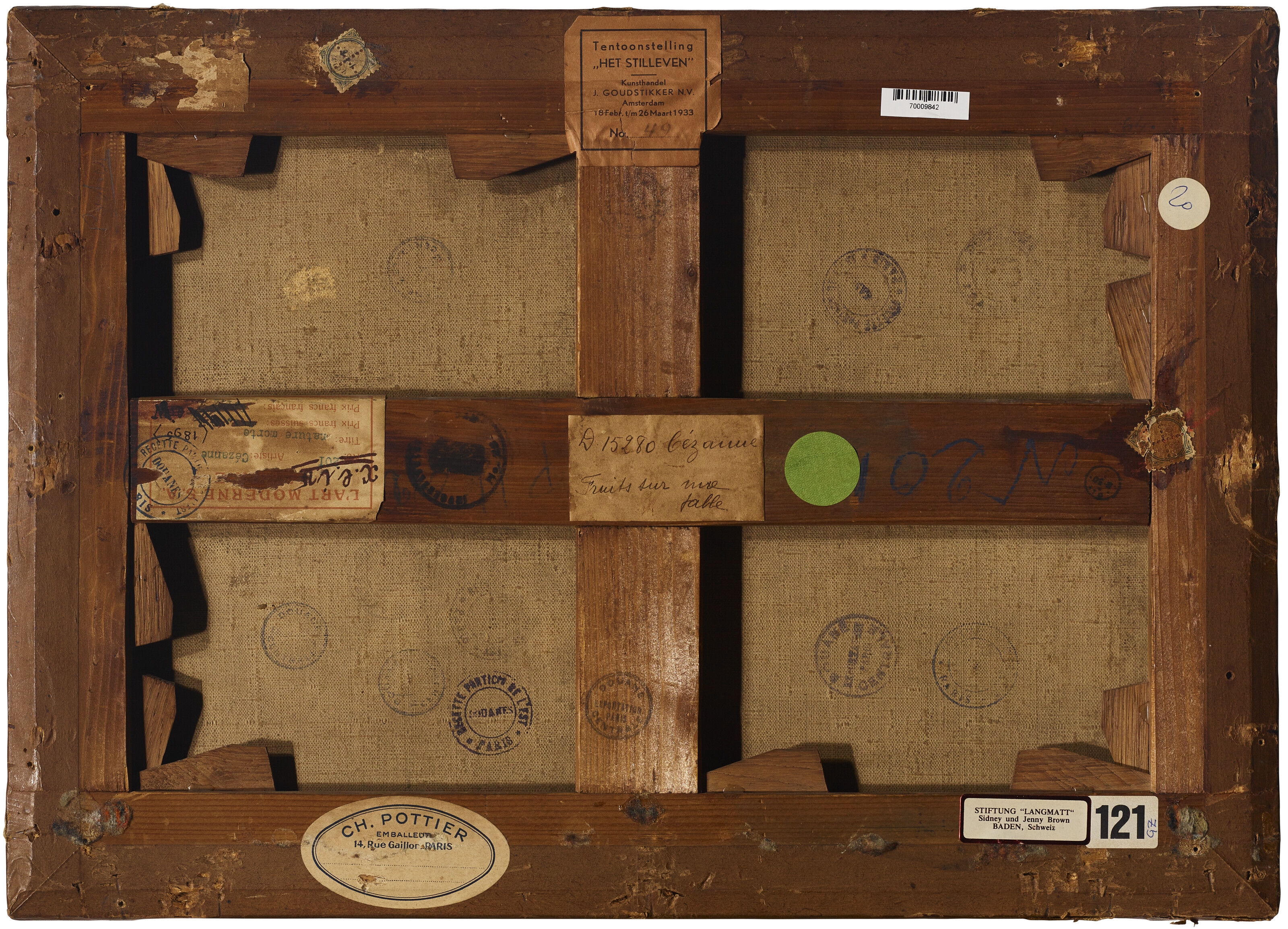 Artwork by Paul Cézanne, Fruits et pot de gingembre, Made of oil on canvas