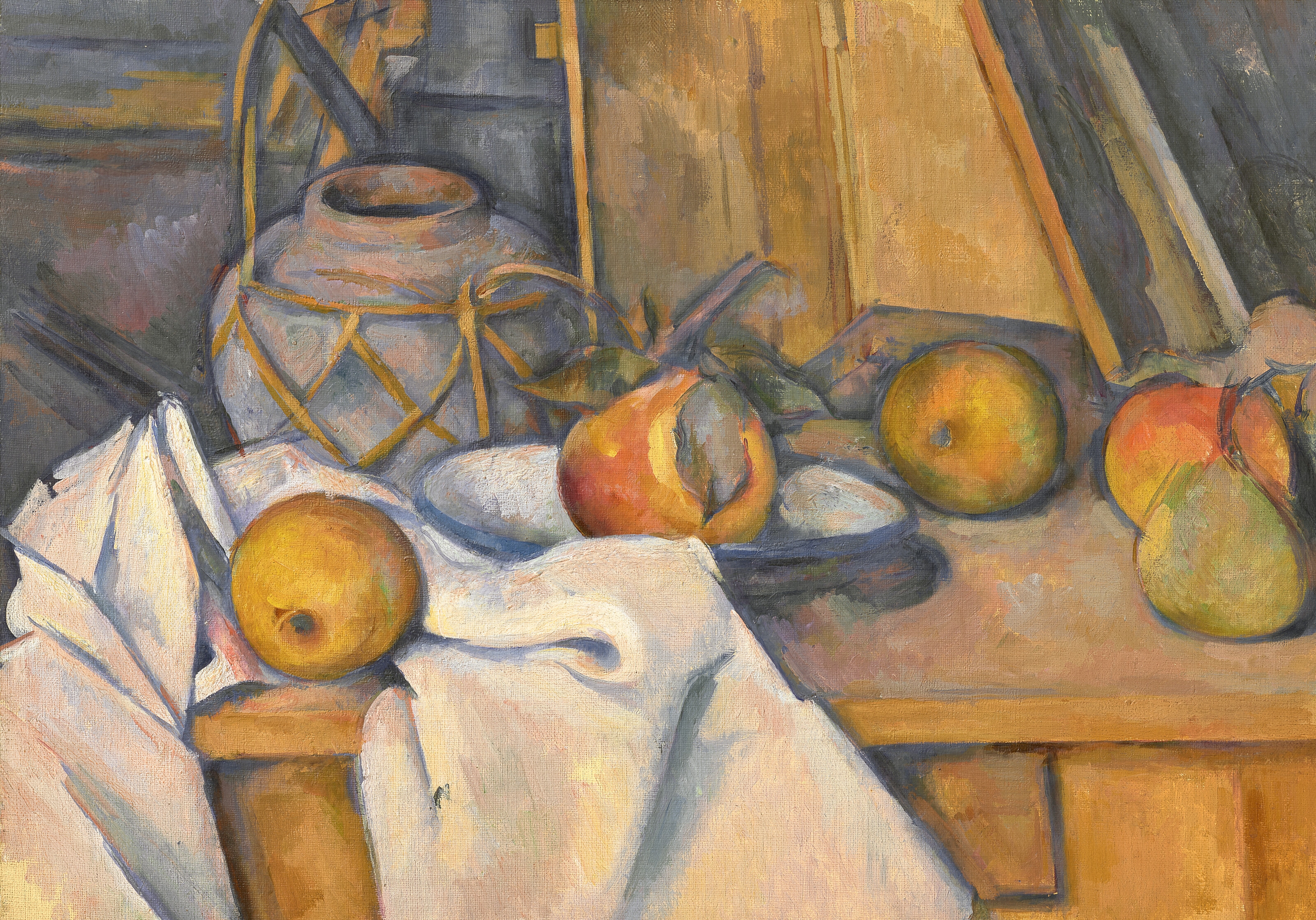 Artwork by Paul Cézanne, Fruits et pot de gingembre, Made of oil on canvas