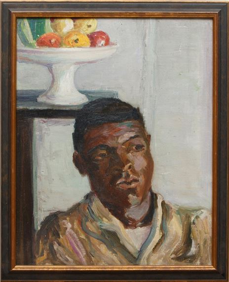 Portrait Head and Fruit by Gideon Townsend Stanton
