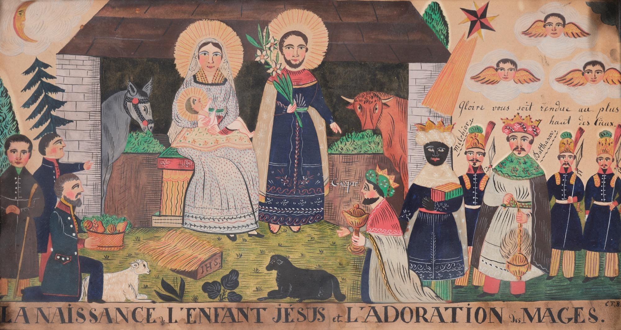 Charles Frédéric Brun | La naissance de l'enfant Jésus et l'adoration ...