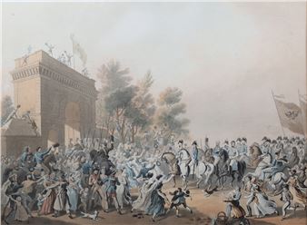 The Triumphal Entry of the Allied Monarchs into Paris through the gate of Saint Martin on the 31st of March 1814 - Richard Reeve