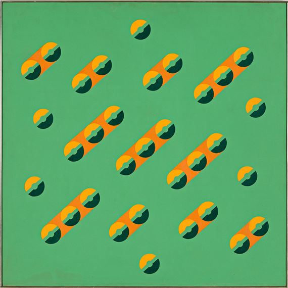 Orange on Green by Peter Hutchinson, 1965