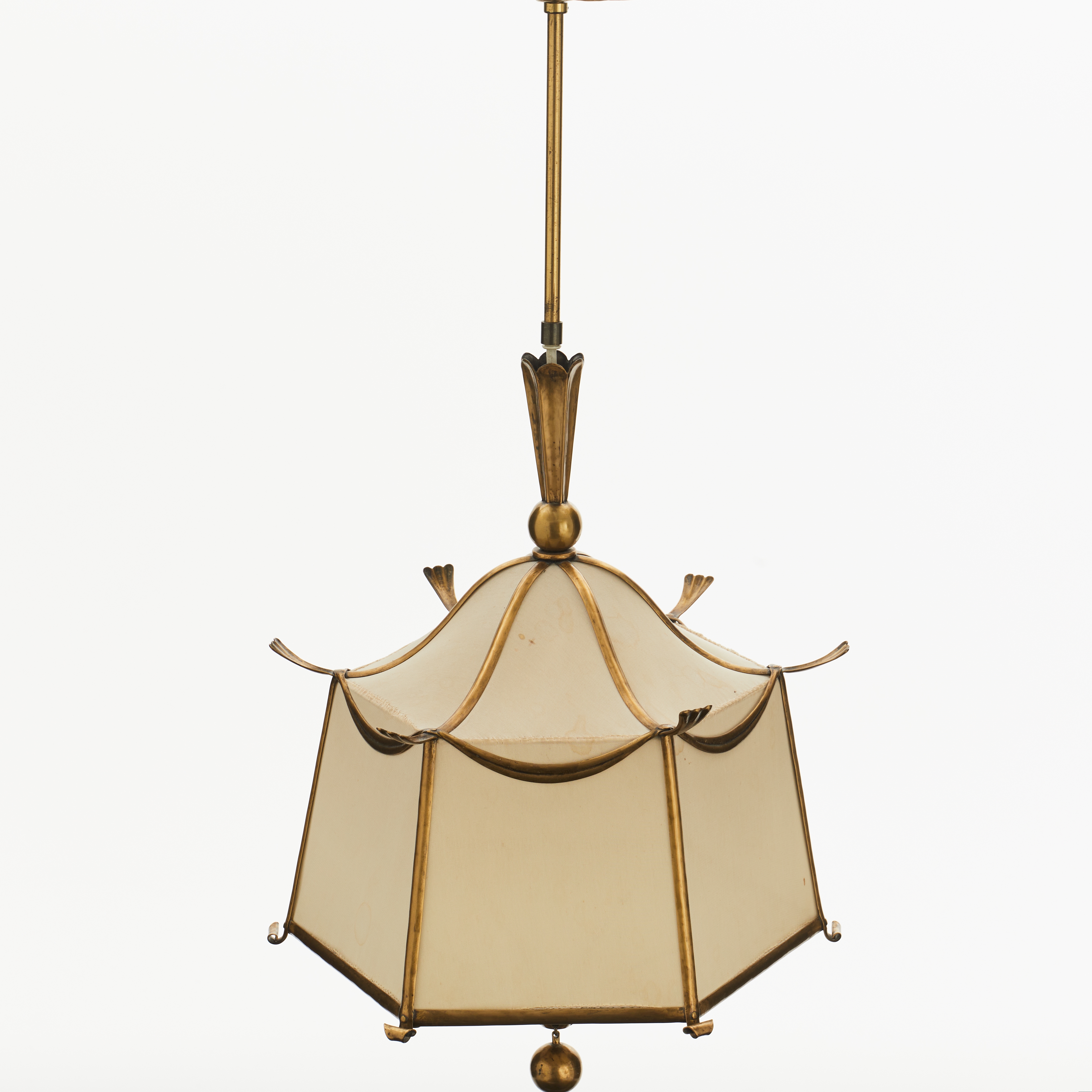 Artwork by Swedish Grace, Taklampa, Made of brass and gilded metal