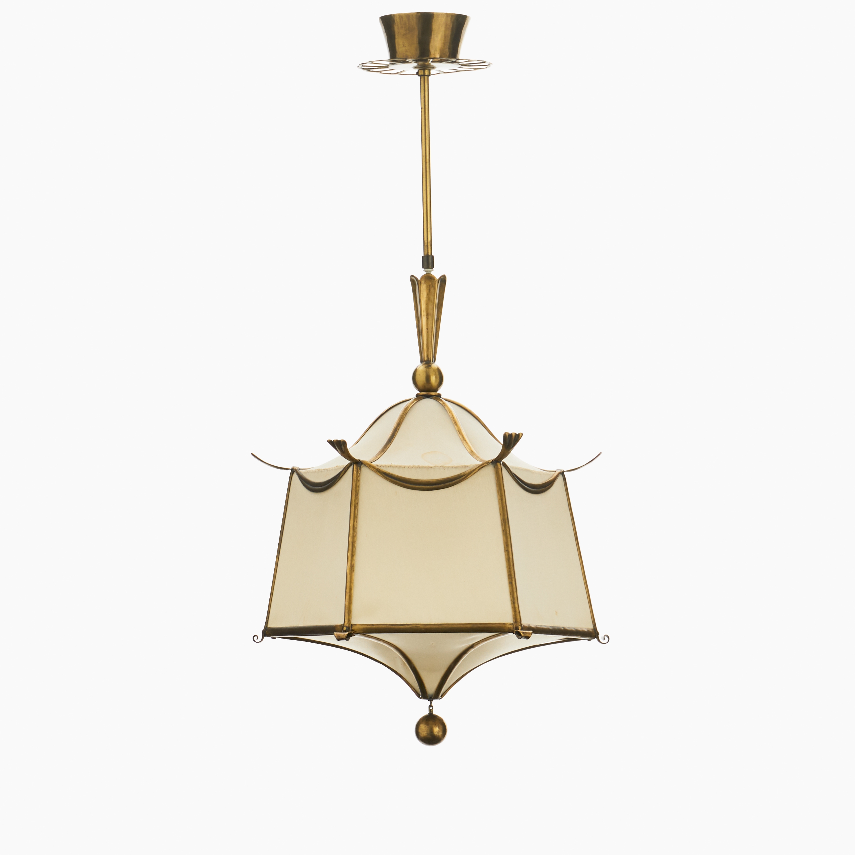 Artwork by Swedish Grace, Taklampa, Made of brass and gilded metal