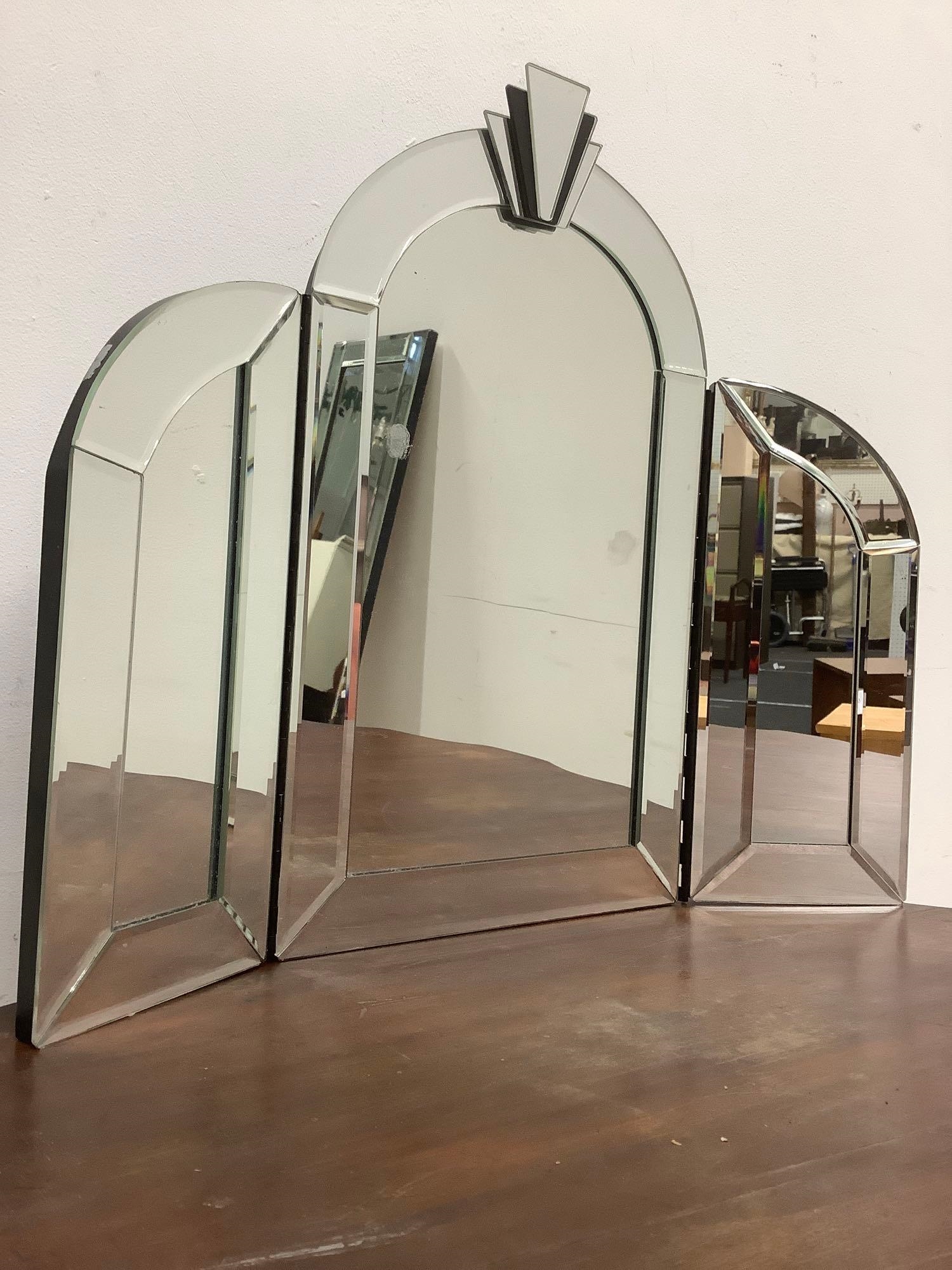 Art Deco School, 20th Century | ART DECO STYLE TRIPTYCH WALL MIRROR ...