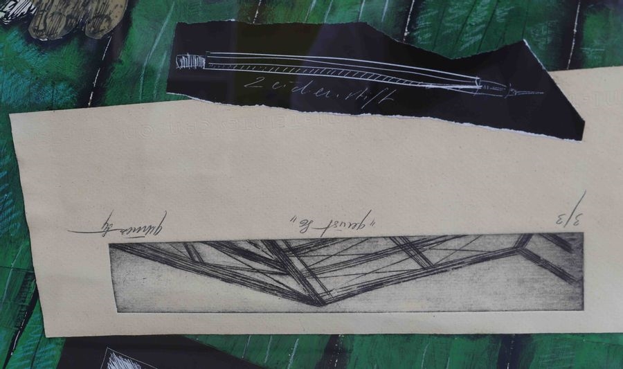 Artwork by Michel Geimer, Michel GEIMER
Painter from Luxembourg Mixed... - Lot 41 - Lux-Auction, Made of collage on paper