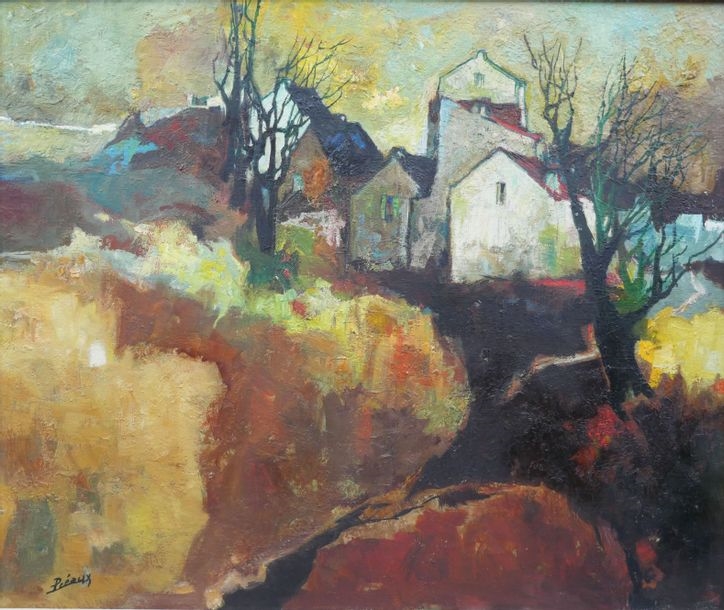 Artwork by Michel Francois Preaux, Landscape, Made of Oil on canvas