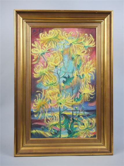 Still life with flowers by Henri Mahé