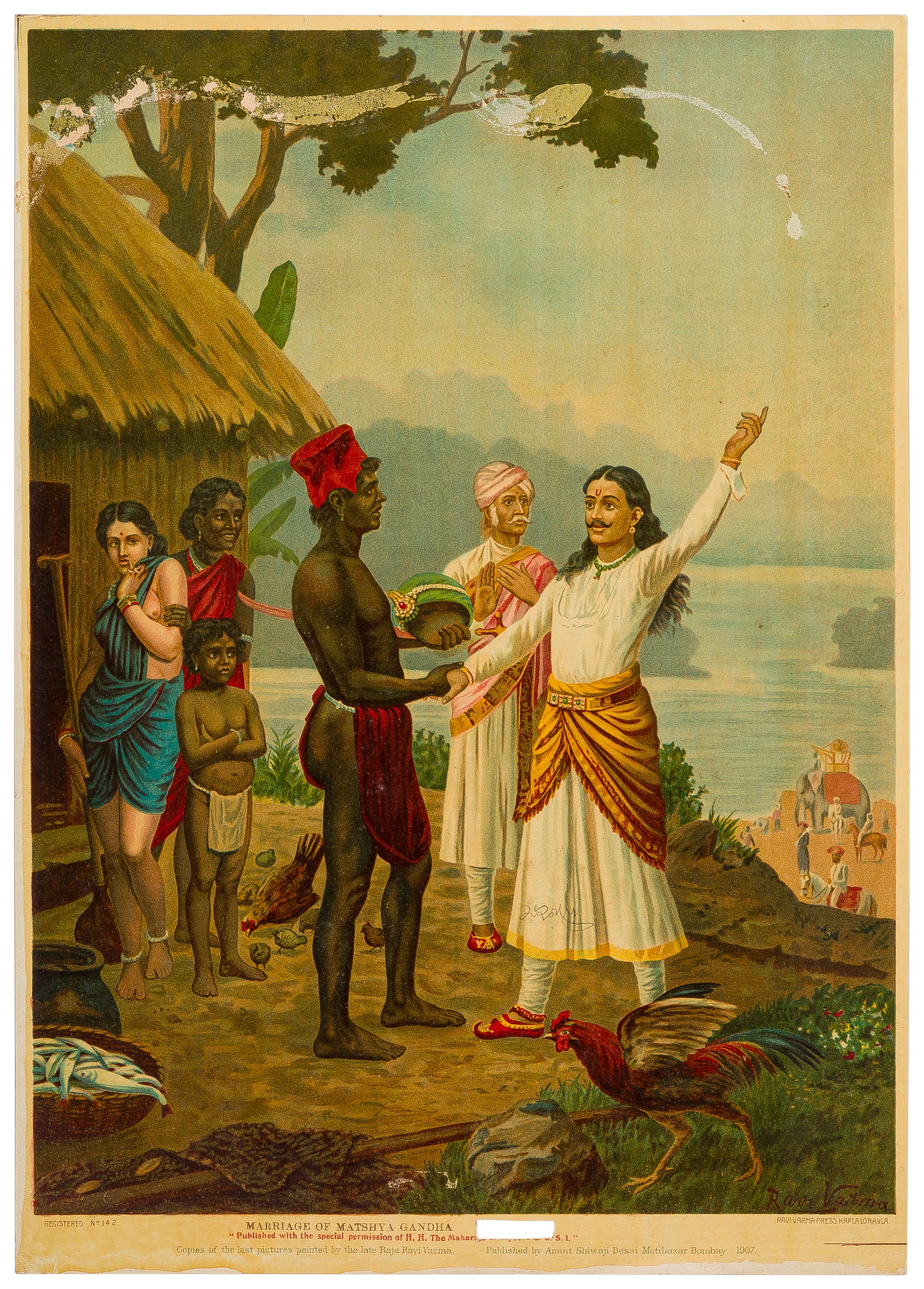 Raja Ravi Varma | Marriage of Matsyagandha | MutualArt