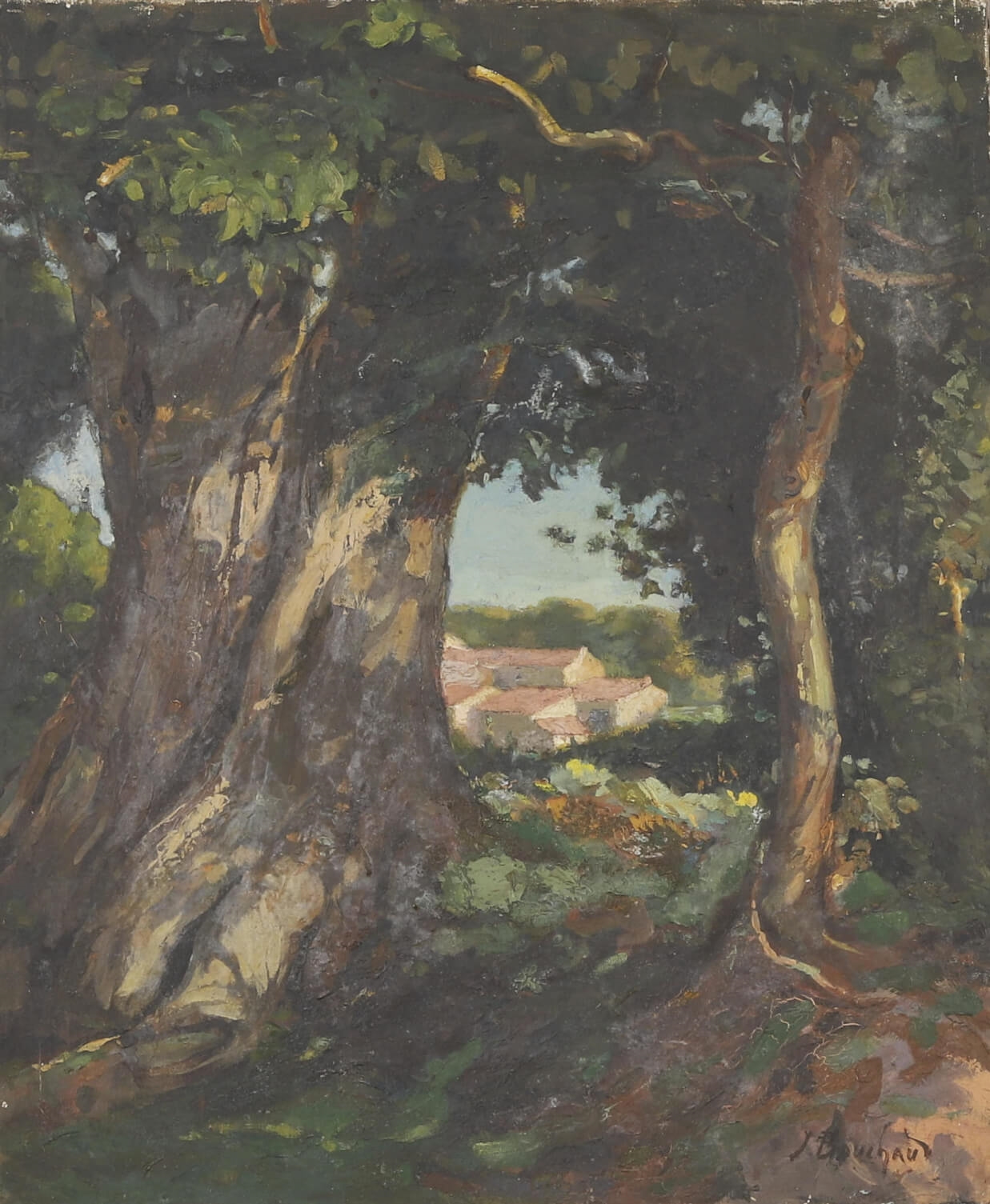 Artwork by Jean Bouchaud, Le Vieux châtaignier, Made of Oil on canvas