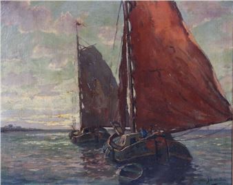 Bomschuiten op zee - J. H. Haalen