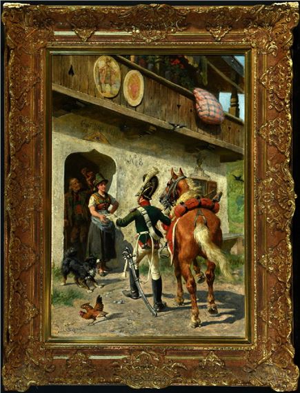 " Ein Soldat überbringt einen Brief " by Louis Braun