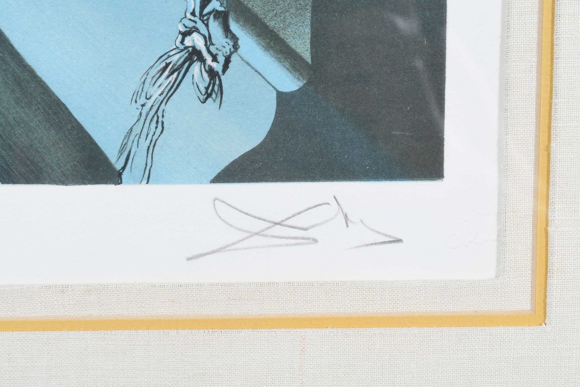 A painting of a woman sitting on a bench in a room.