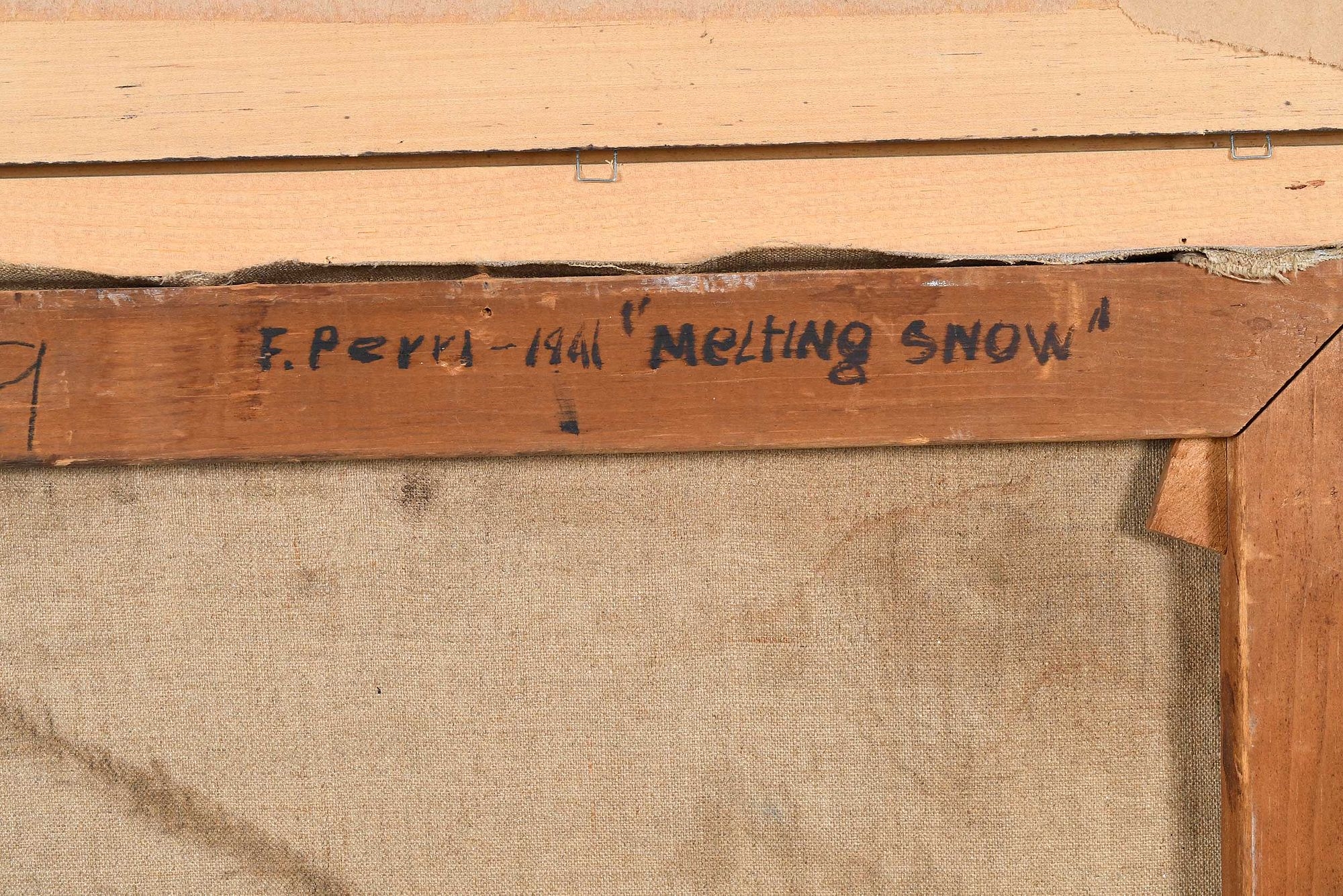 Artwork by Frank Perri, Melting Snow, Made of oil on canvas