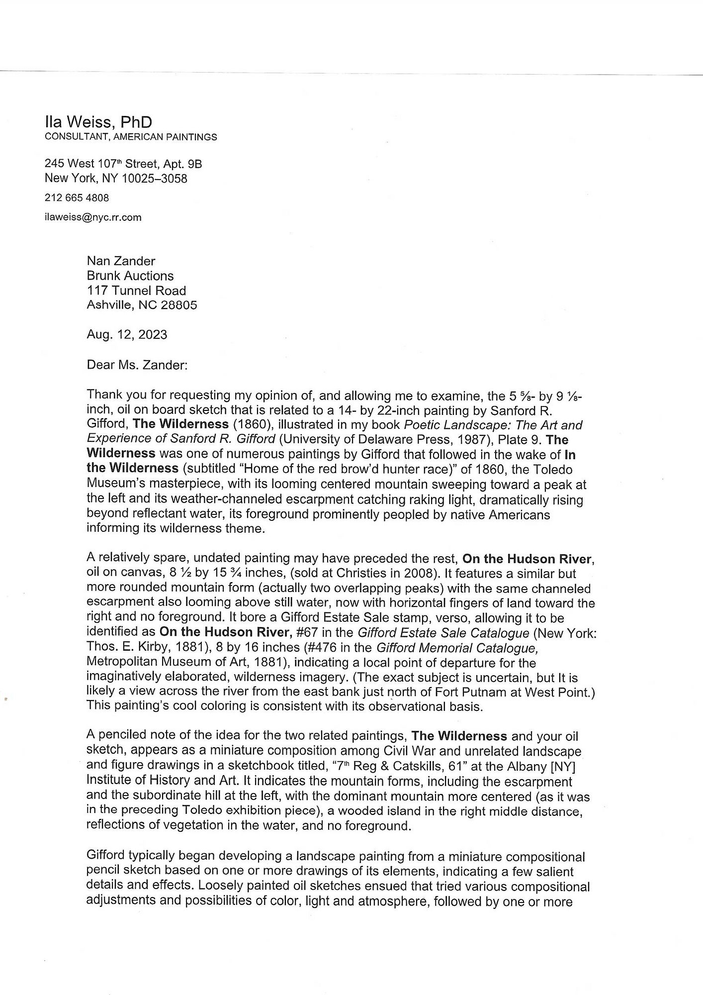 Artwork by Sanford Robinson Gifford, Wilderness Sketch, Made of oil on board