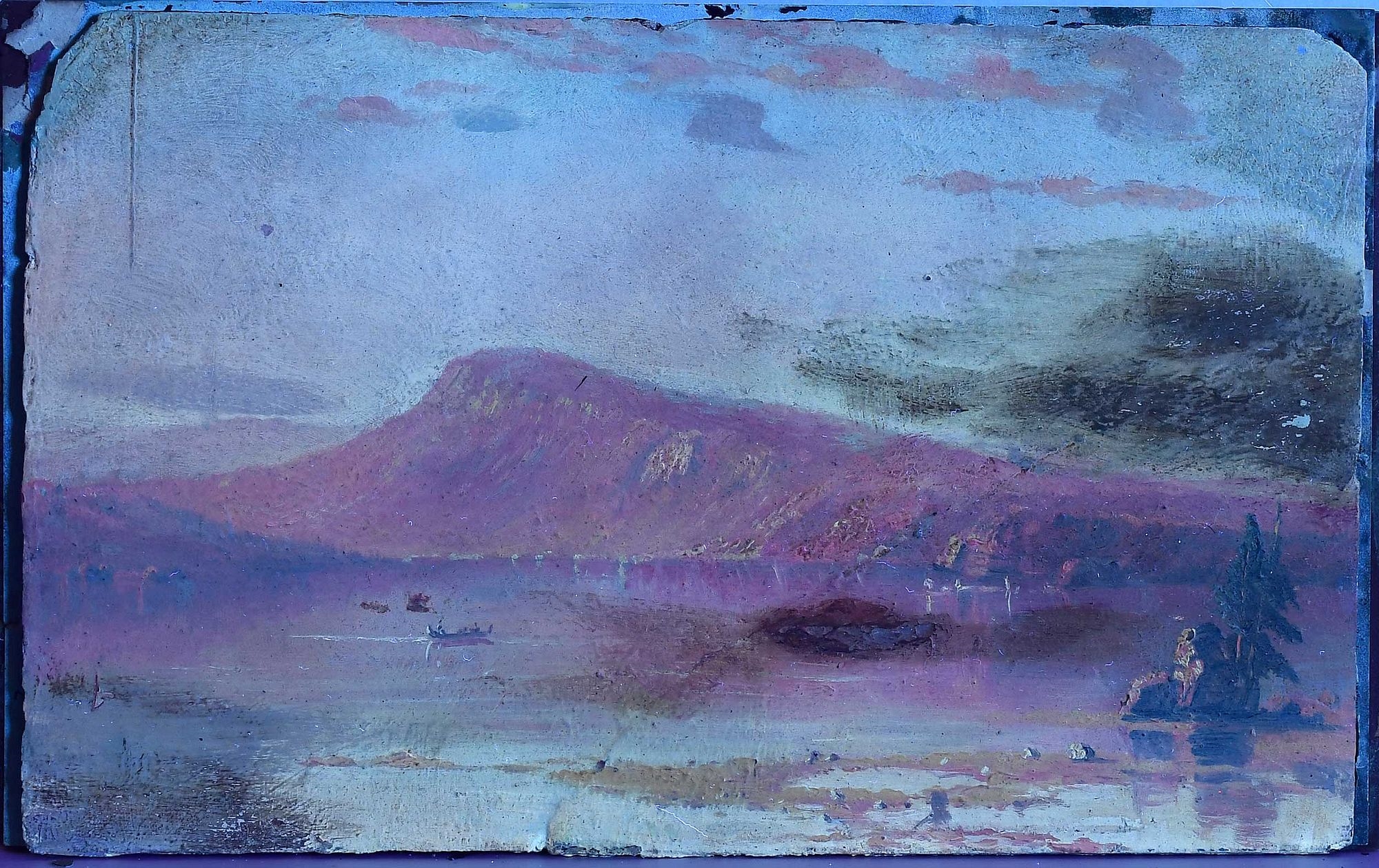Artwork by Sanford Robinson Gifford, Wilderness Sketch, Made of oil on board