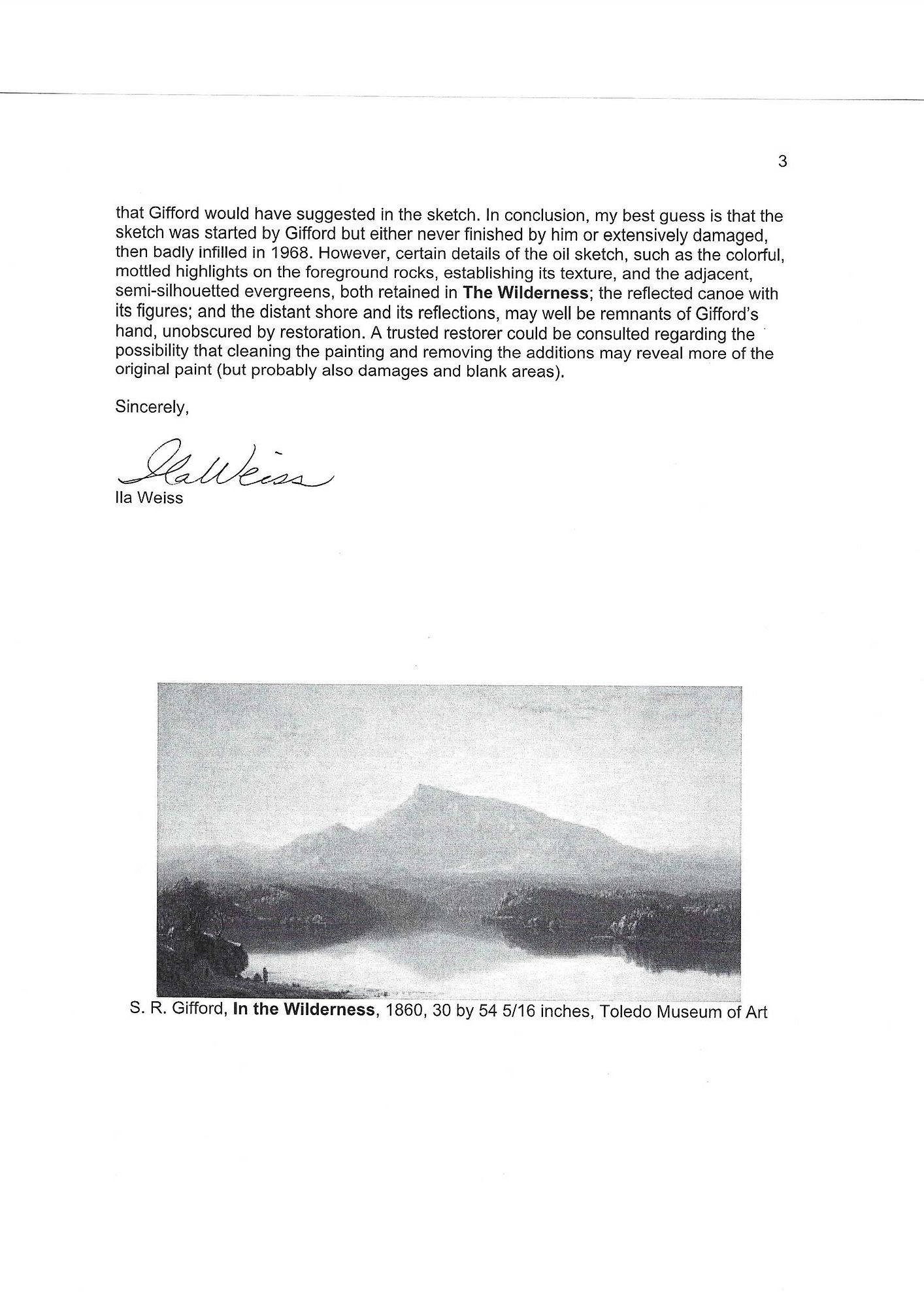 Artwork by Sanford Robinson Gifford, Wilderness Sketch, Made of oil on board