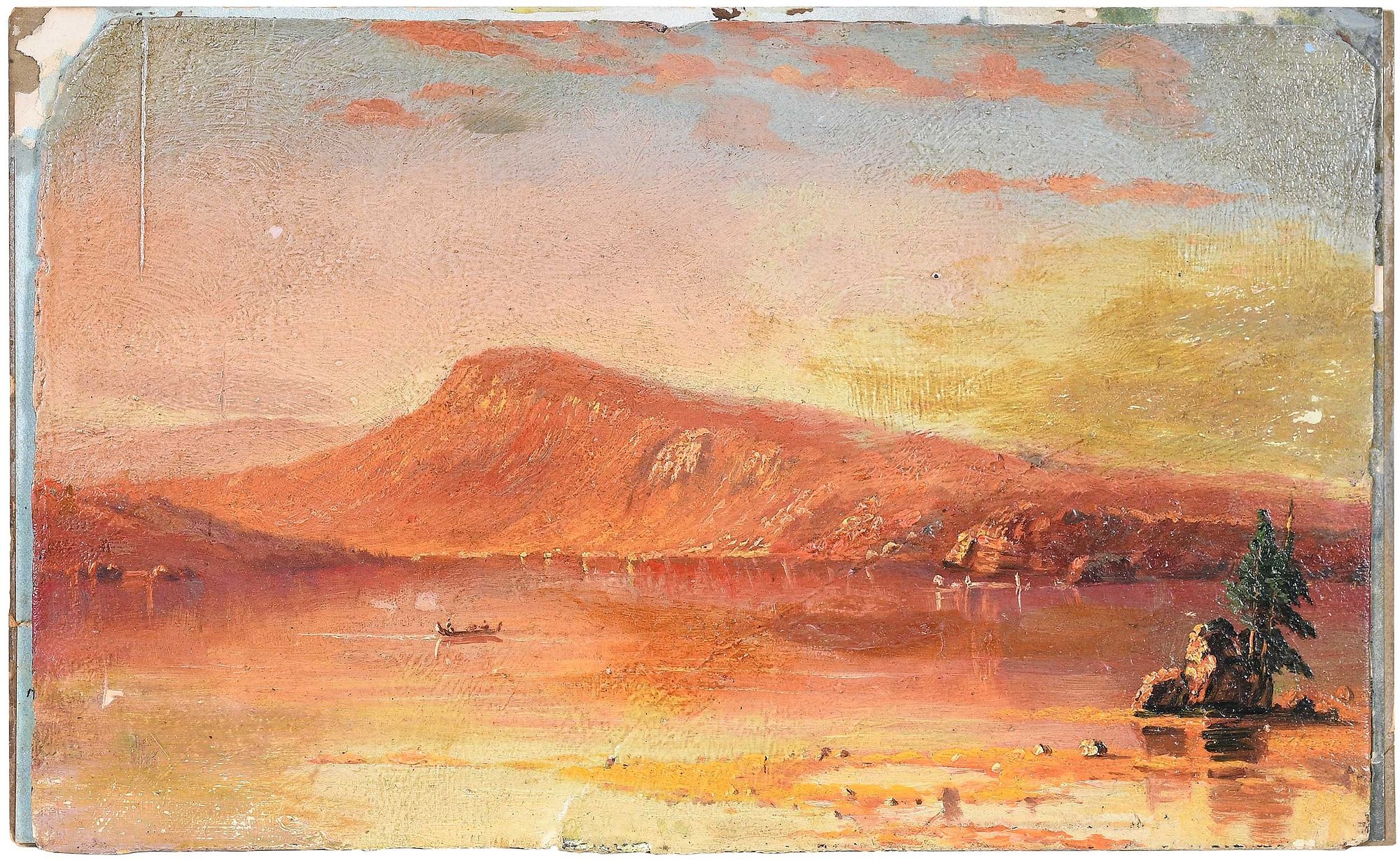 Artwork by Sanford Robinson Gifford, Wilderness Sketch, Made of oil on board