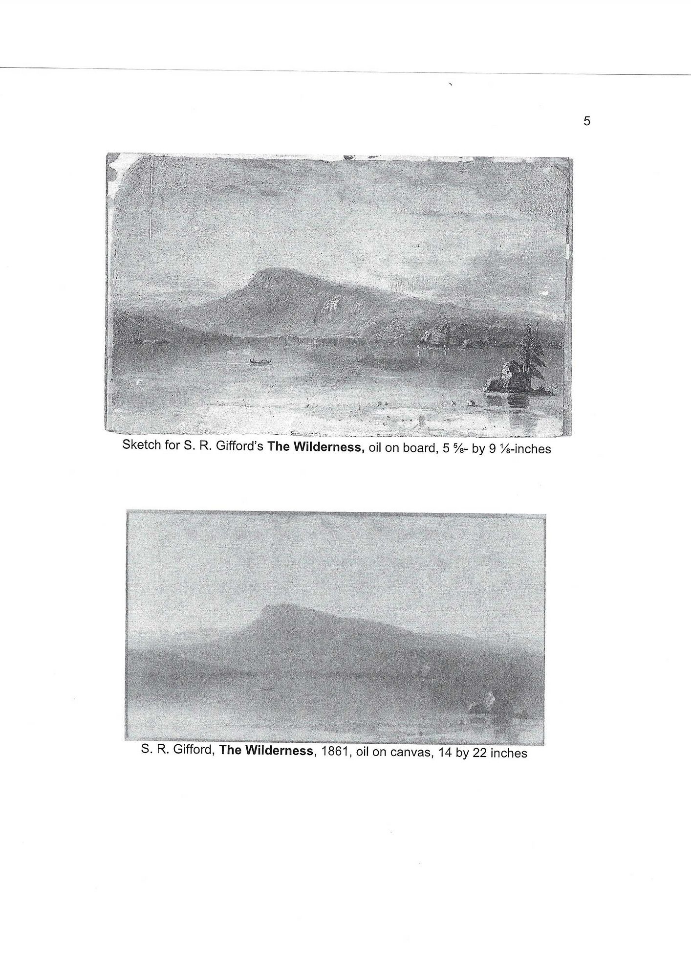 Artwork by Sanford Robinson Gifford, Wilderness Sketch, Made of oil on board