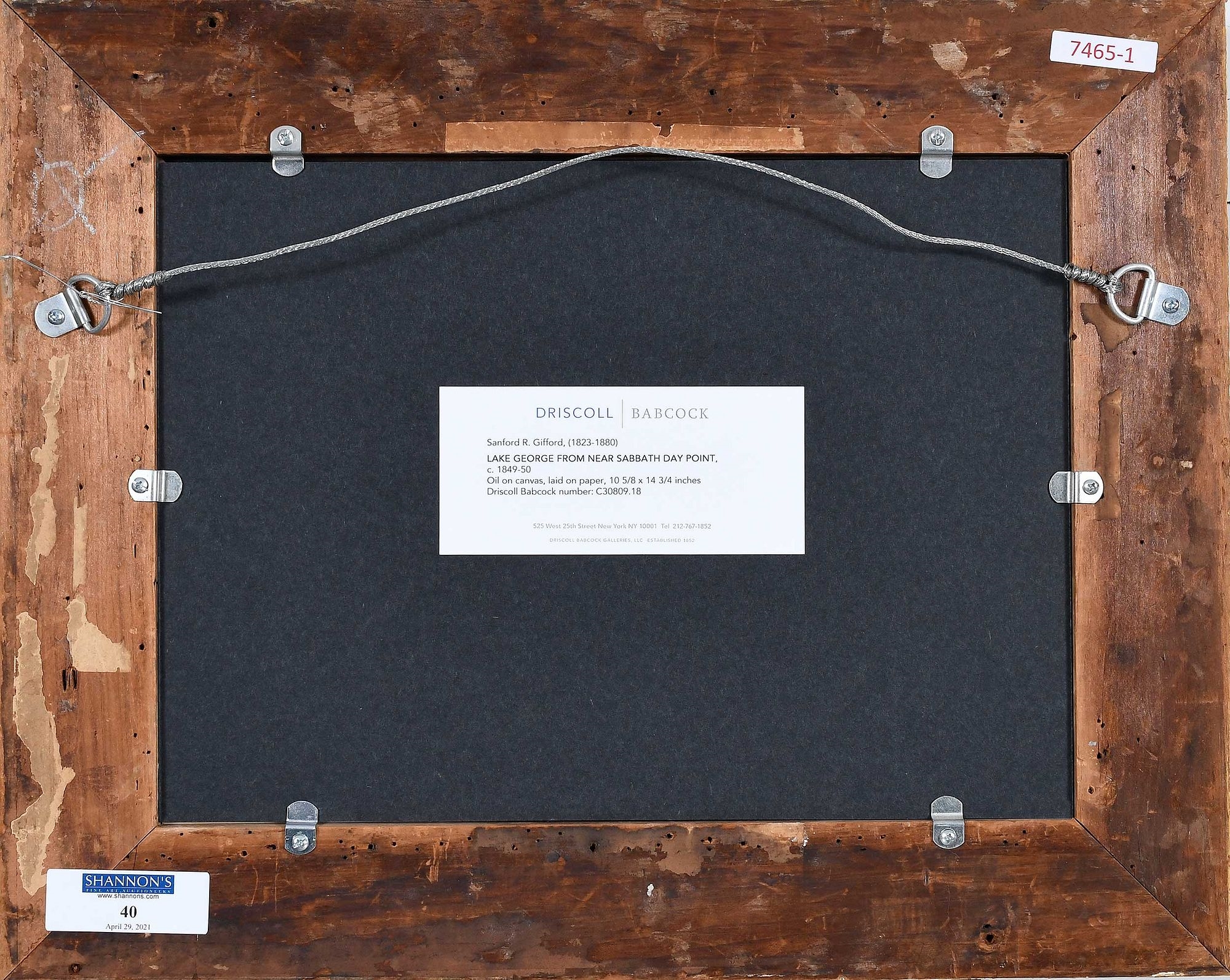 Artwork by Sanford Robinson Gifford, A Sketch From Nature, Made of oil on paper