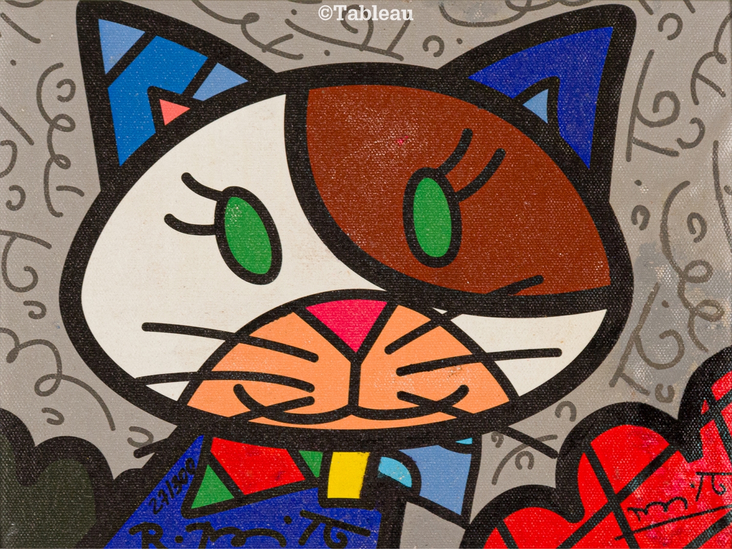 Romero Britto | Gato | MutualArt