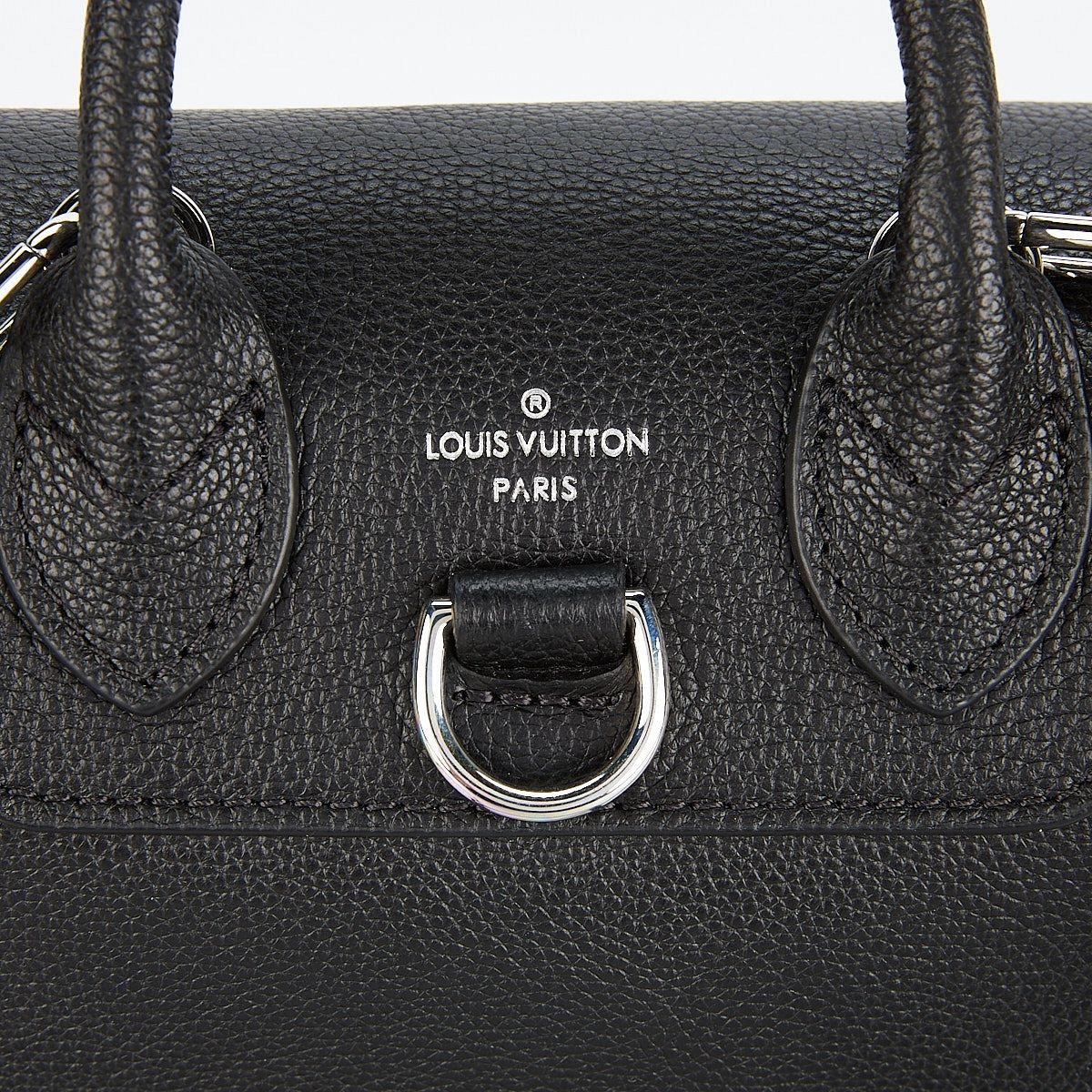 At Auction: Louis Vuitton, Louis Vuitton Lockme Black Leather Mini