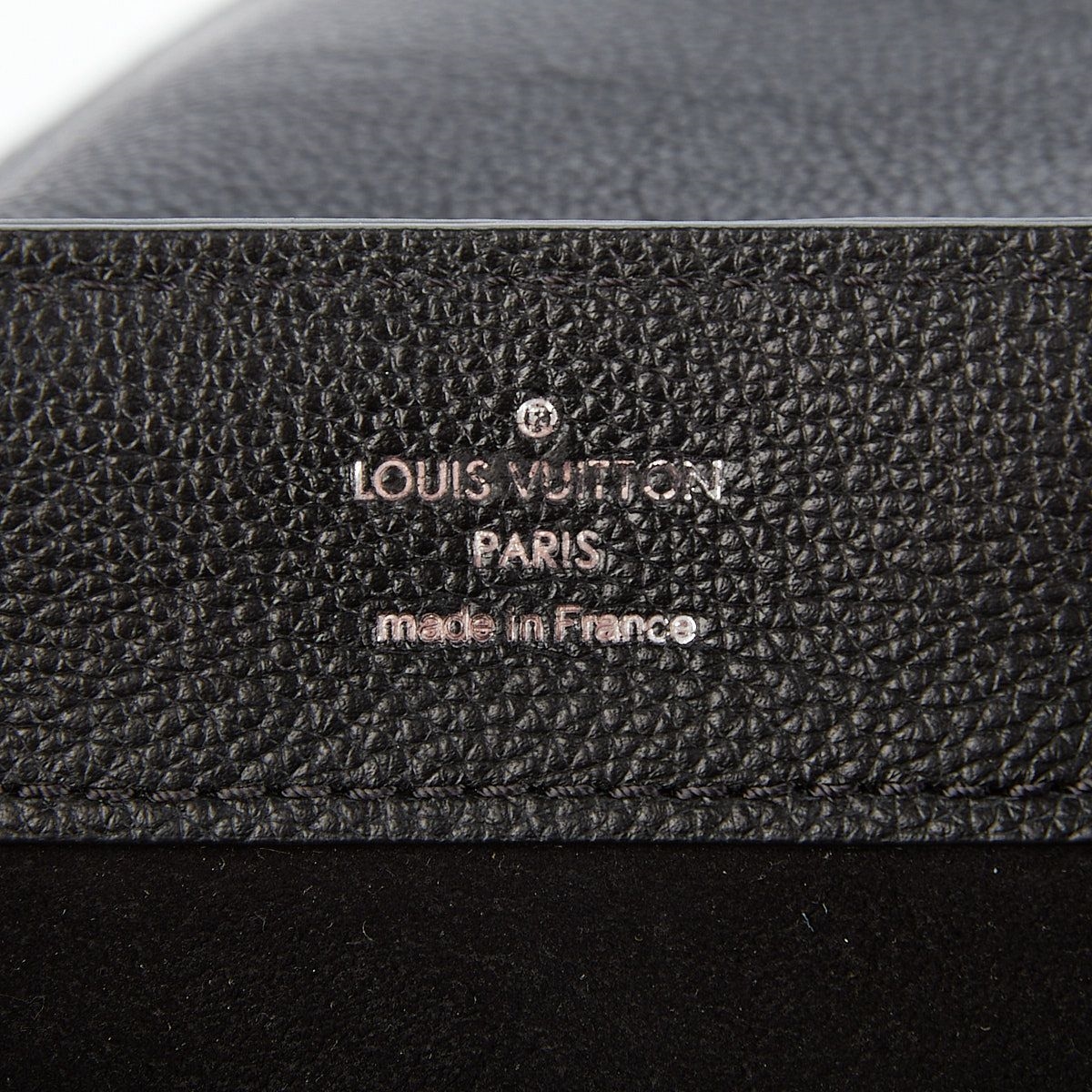 At Auction: Louis Vuitton, LOUIS VUITTON BLACK LEATHER MINI