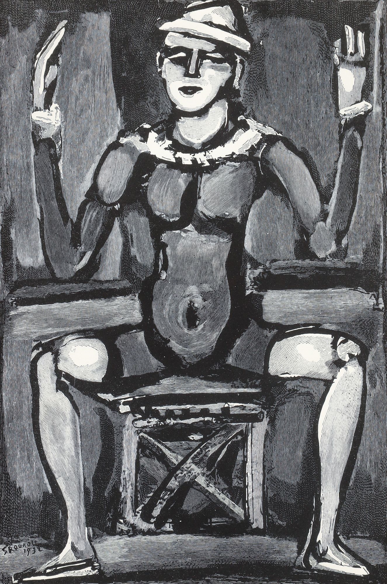 Georges Rouault | Georges Rouault 1932 woodcut Clown Assis (1932 ...