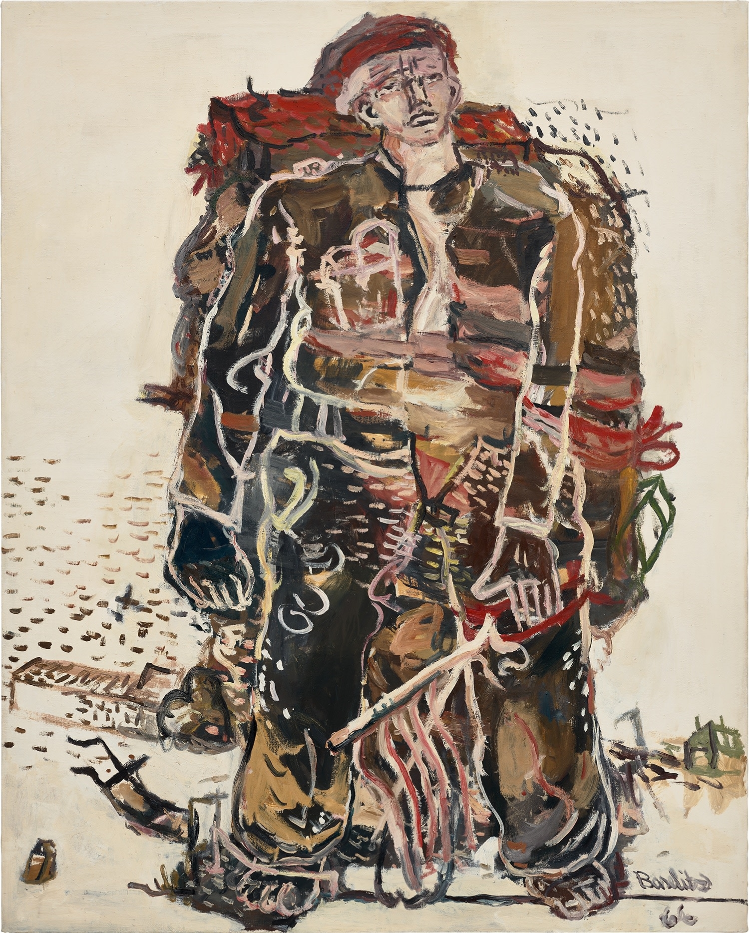 Ein Roter by Georg Baselitz, Painted in 1966