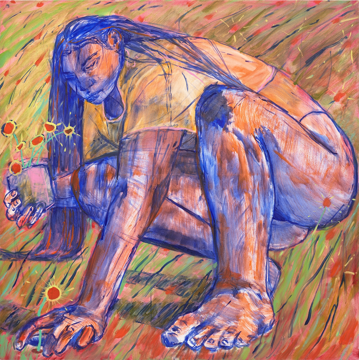 Artwork by Caroline Absher, Freeing the Potted Plants, Made of oil on canvas