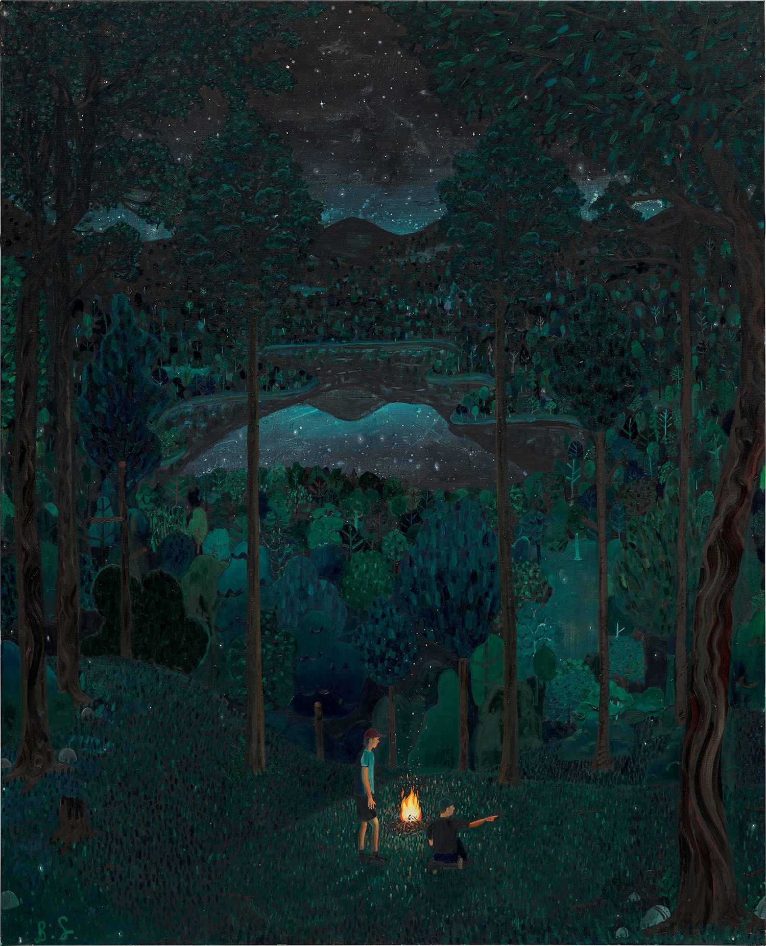 Artwork by Ben Sledsens, A second nice break, Made of oil and acrylic on canvas