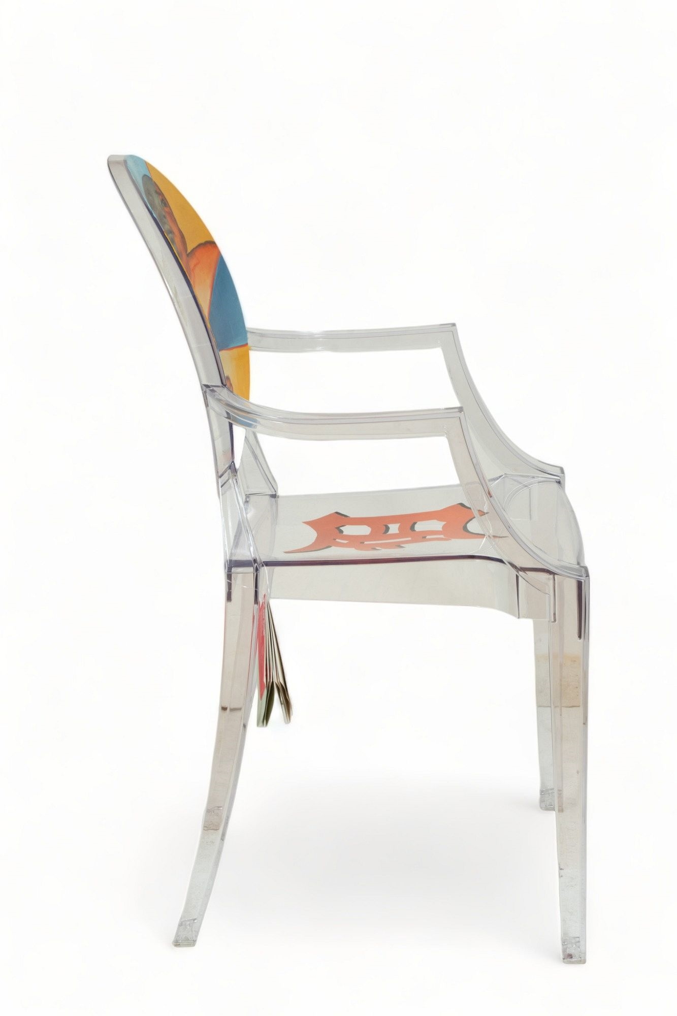 Artwork by Hubert Massey, Hubert Massey (Detroit, Michigan, B. 1958) Philippe Starck Louis Ghost Chairs for Kartell (Italian) H 36.5" W 21.5" Depth 17"