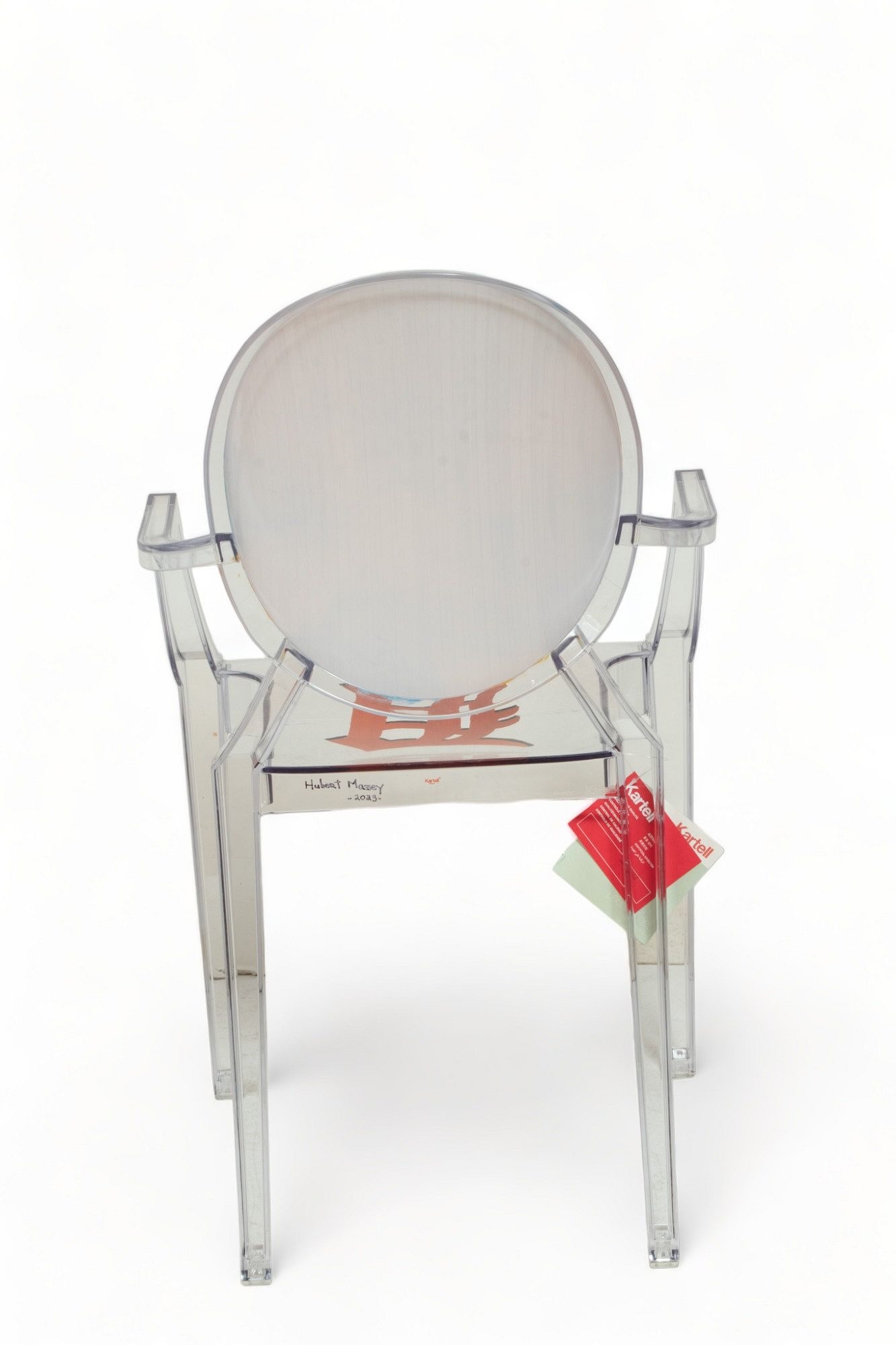 Artwork by Hubert Massey, Hubert Massey (Detroit, Michigan, B. 1958) Philippe Starck Louis Ghost Chairs for Kartell (Italian) H 36.5" W 21.5" Depth 17"