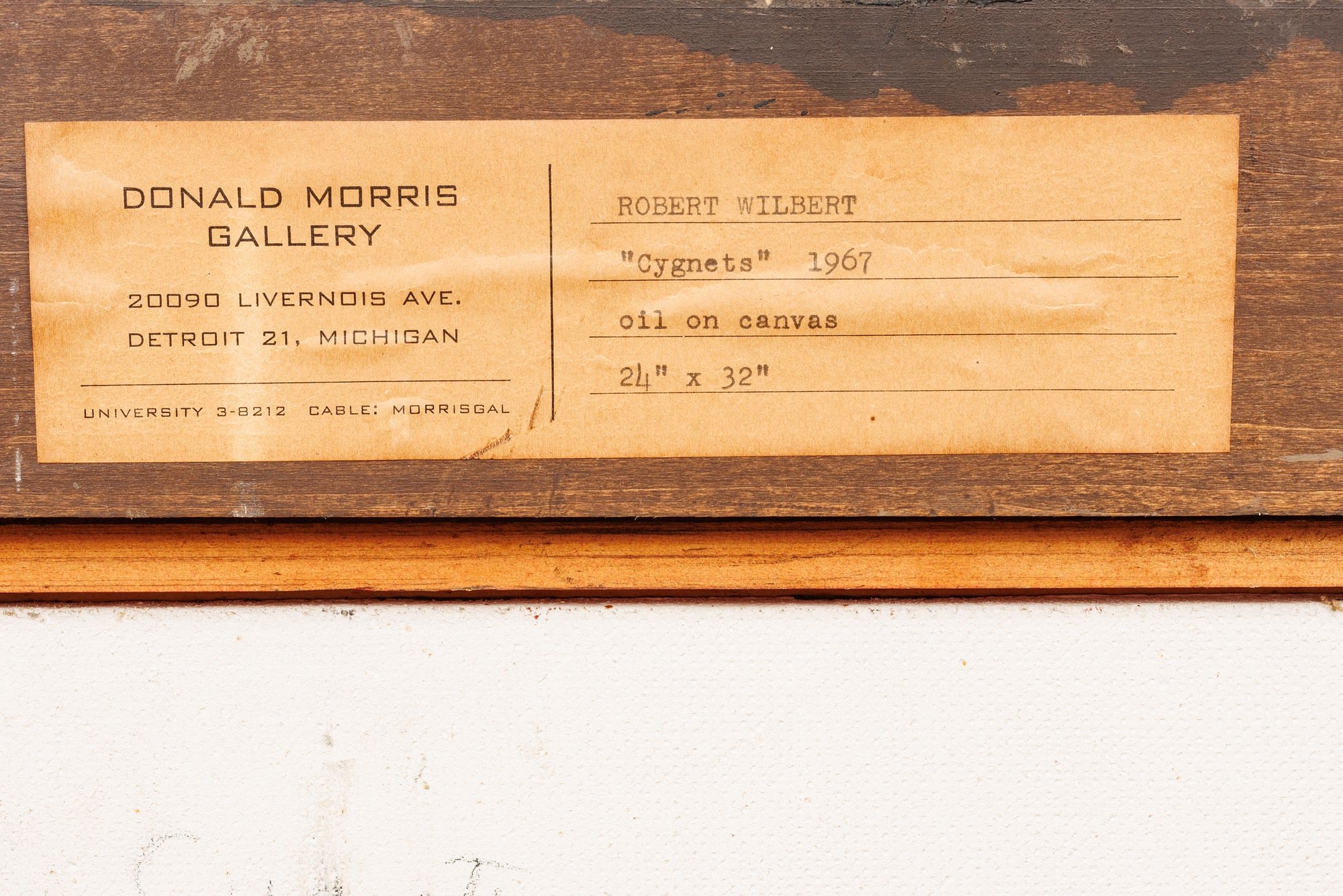 Artwork by Robert Wilbert, Robert Wilbert (American, B. 1929) Oil on Canvas, "Cygnets", H 24" W 32", Made of Oil on Canvas