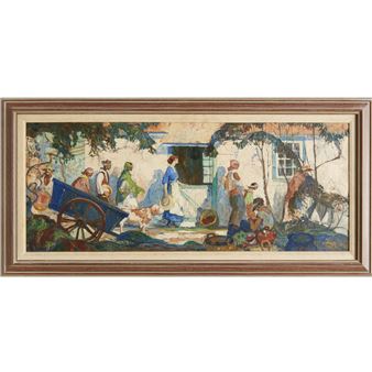 Frank Street, illustration art, oil on canvas - Frank Street