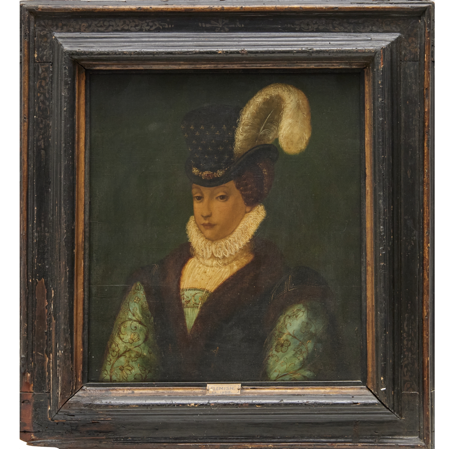 George Gower | Portrait of an Aristocratic Lady wearing a lace veil ...