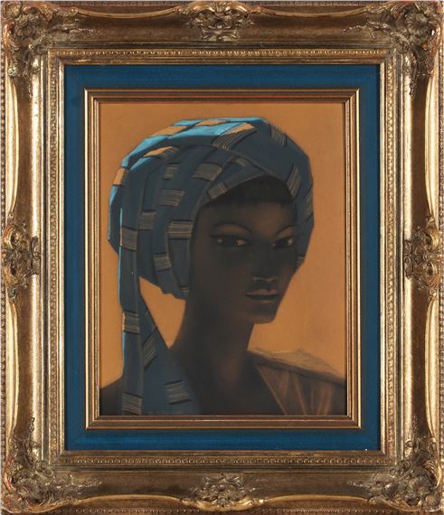 Portrait einer jungen Frau mit Turban by Bernhard‏ Cullmann