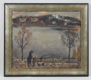 Promenad i höstlandskap by Ernst Mether-Borgström, -47