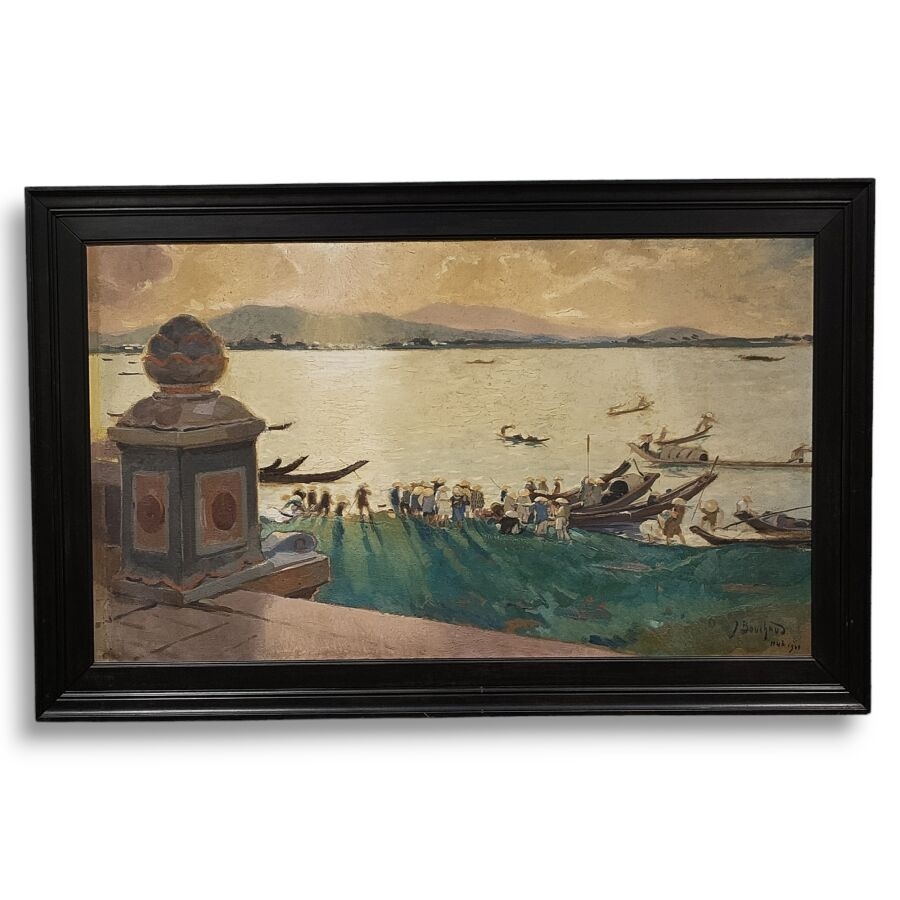 Artwork by Jean Bouchaud, Les bords de la rivière des, Made of oil on canvas