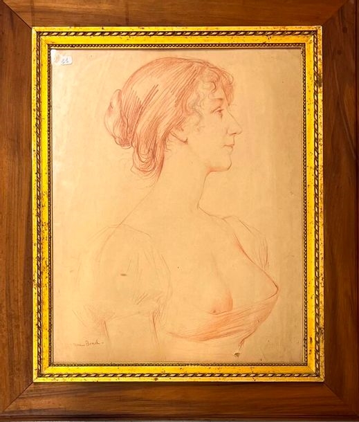 Artwork by François Marius Borrel, Portrait, Made of Sanguine