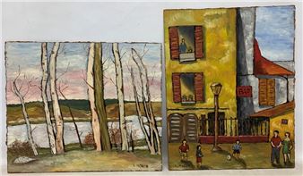 Bosque y Escena de ciudad - Laura Moron