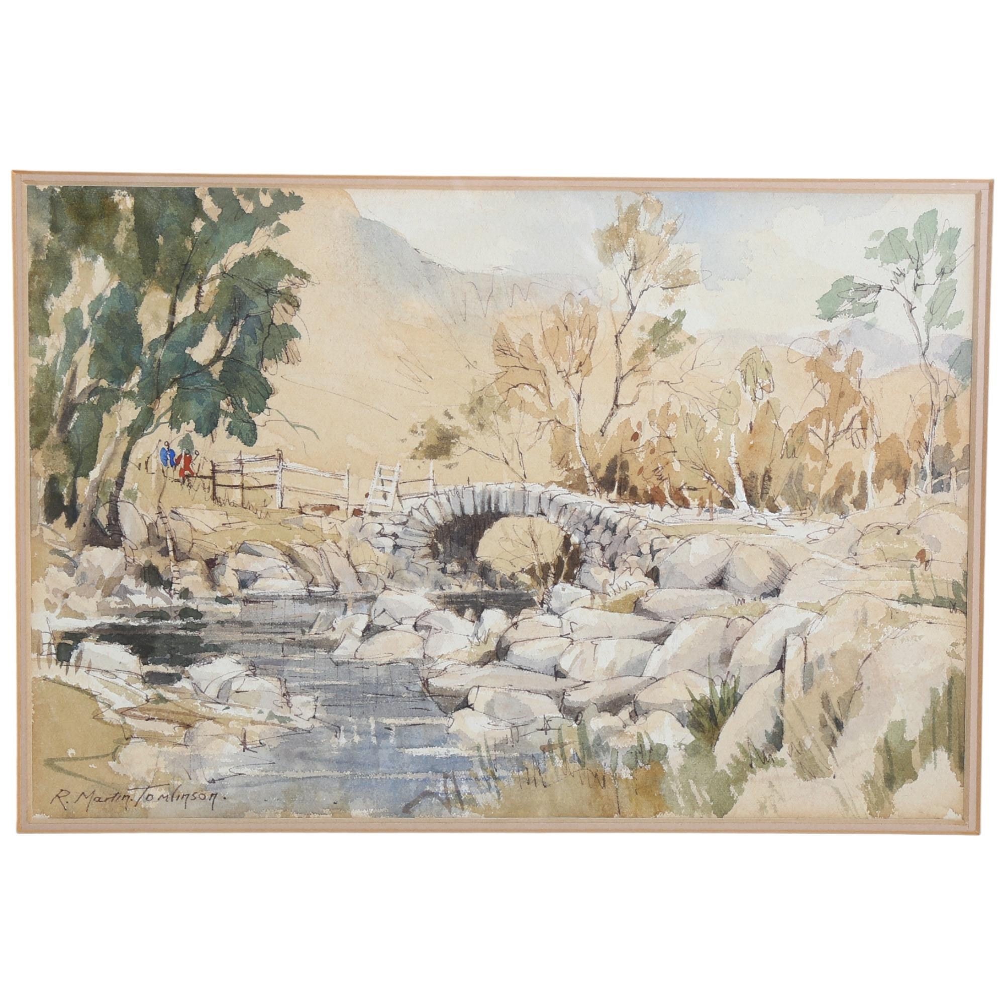 Artwork by R. Martin Tomlinson, High Sweden Bridge, Made of watercolour