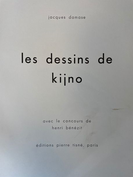 Artwork by Jacques Damase, Kijno's drawings, Made of color and black & white drawings